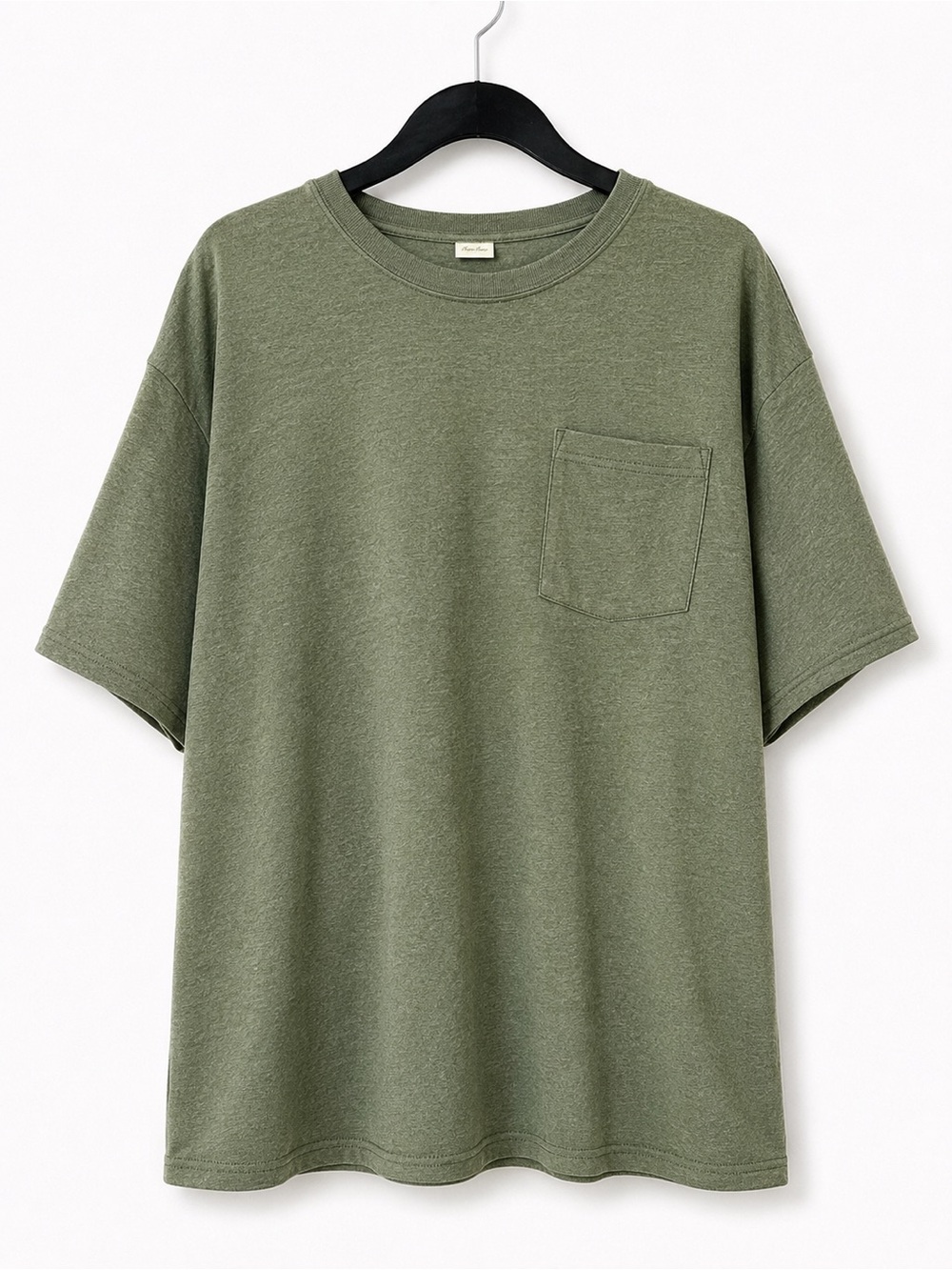 NWT New Men's Athletic Works Olive Pocket Crew Neck T-Shirt 2XL